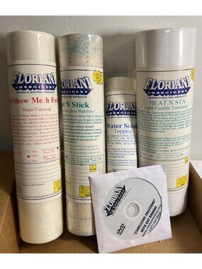 FLORIANI No Show Stabilizer Wet N Stick Water Soluble Topping Heat N Sta Fusible